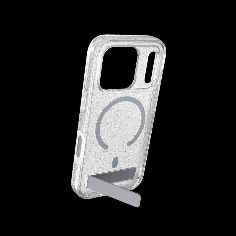 ZAGG - Case Milan Snap with Kickstand pre Apple iPhone 18 Pro Max / 17 Pro Max - Glitter Silver