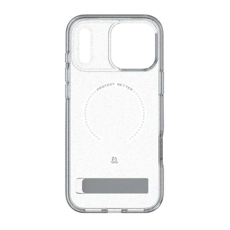 ZAGG - Case Milan Snap with Kickstand pre Apple iPhone 18 Pro Max / 17 Pro Max - Glitter Silver