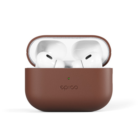 Epico Leather Case Airpods Pro 2 - hnedá