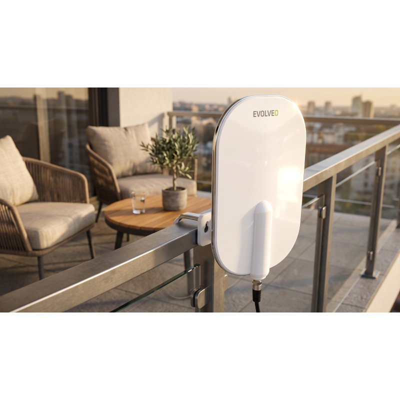 EVOLVEO HDO 2, aktívna vonkajšia DVB-T2 anténa, filter LTE/4G/5G