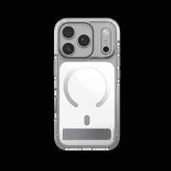 ZAGG - Case Santa Cruz Snap Kickstand Metallic with Camera Button Apple iPhone 18 Pro / 17 Pro - Silver