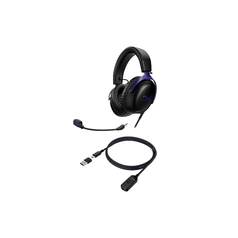 HyperX Cloud III/ANC/Jack/Čierna/Modrá