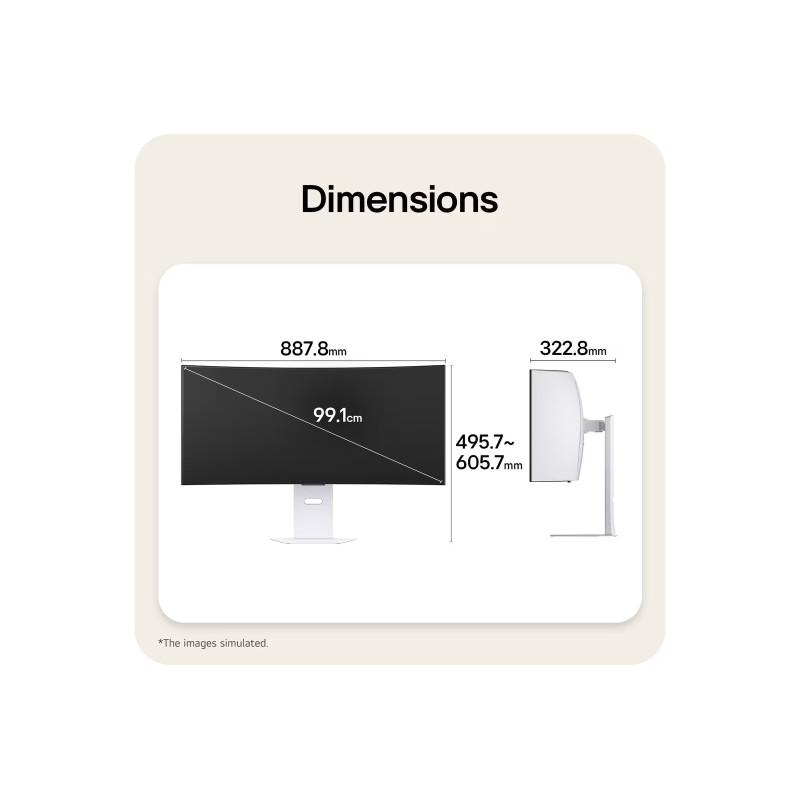 LG UltraGear/39GX90SB-W/39''/OLED/UWQHD/240Hz/0,03ms/Biela/2R