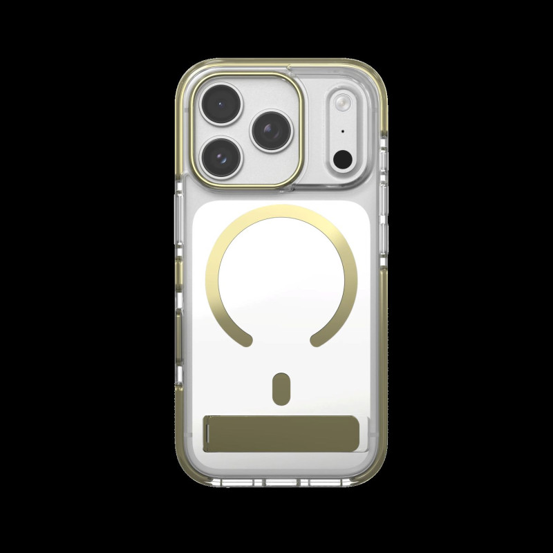 ZAGG - Case Santa Cruz Snap Kickstand Metallic with Camera Button Apple iPhone 18 Pro / 17 Pro - Gold