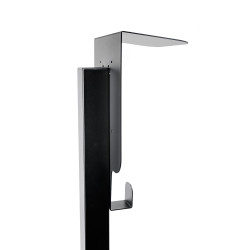 FELLOWES - Platinet univerzálny stojan so strieškou PEVSTANDUNI pre Wallboxy, pozink, držiak kábla, 130cm, čierna
