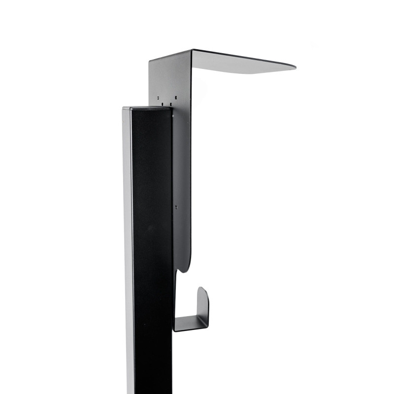 FELLOWES - Platinet univerzálny stojan so strieškou PEVSTANDUNI pre Wallboxy, pozink, držiak kábla, 130cm, čierna