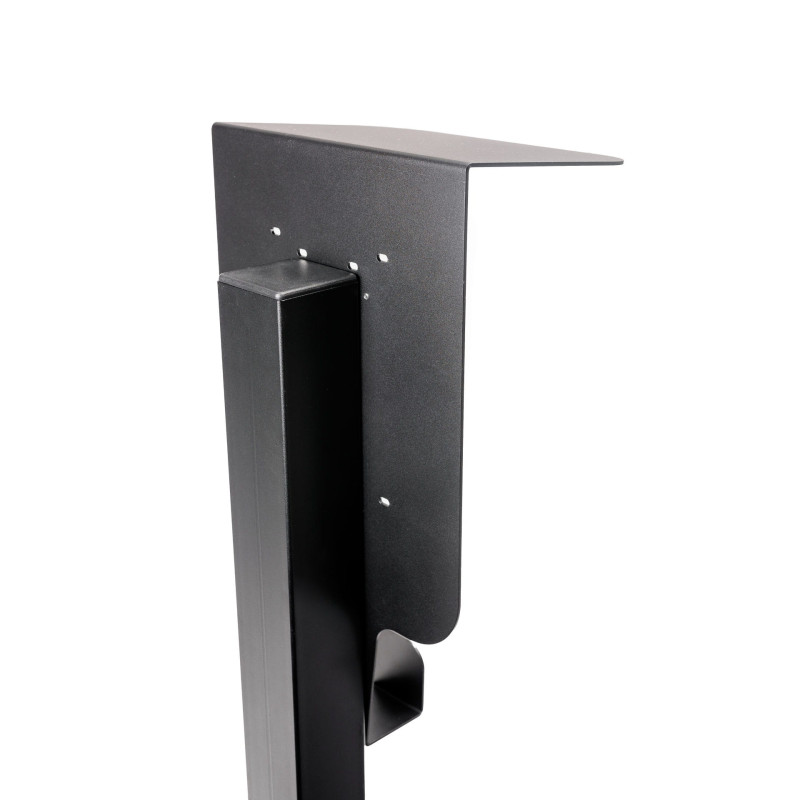 FELLOWES - Platinet univerzálny stojan so strieškou PEVSTANDUNI pre Wallboxy, pozink, držiak kábla, 130cm, čierna