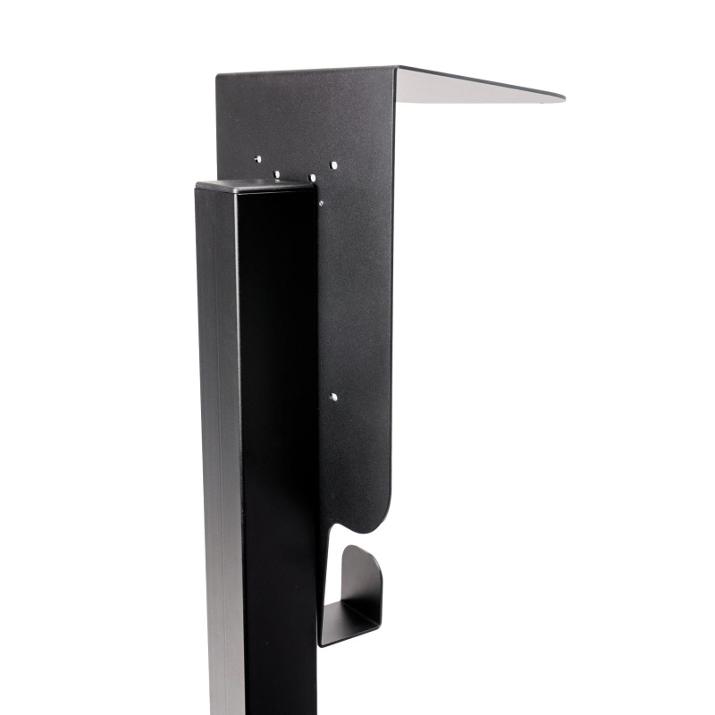 FELLOWES - Platinet univerzálny stojan so strieškou PEVSTANDUNI pre Wallboxy, pozink, držiak kábla, 130cm, čierna