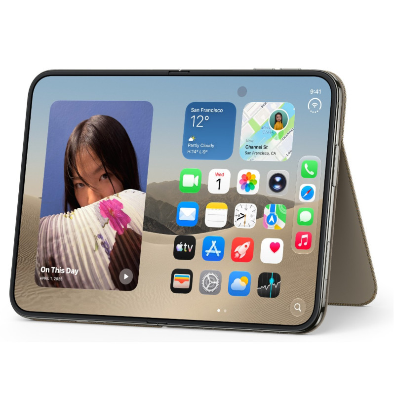 APPLE - iPhone Duo Folio with Kickstand - Taupe