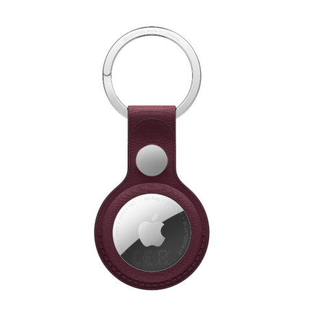 AirTag FineWoven Key Ring - Burgundy