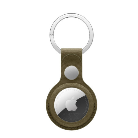 AirTag FineWoven Key Ring - Dark Olive