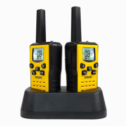 EVOLVEO FreeTalk 2W, PMR vysielačka s výkonom 0,5 a 2W, žltočierna
