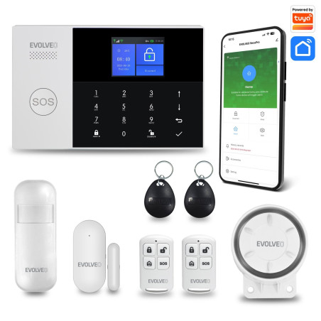 EVOLVEO SecuPro2, šikovný bezdrôtový GSM&Wi-Fi zabezpečovací systém