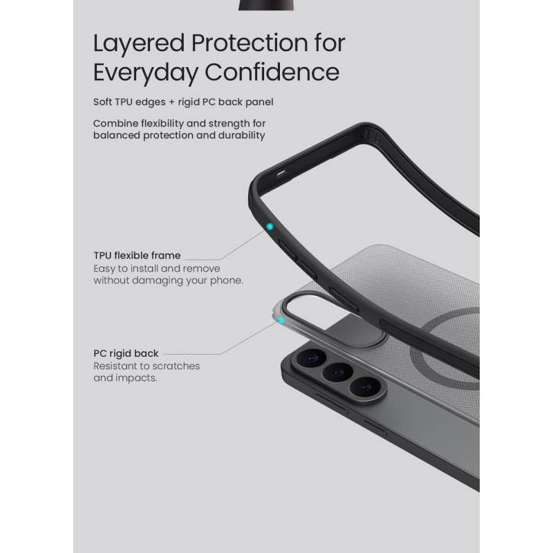 Nillkin Super Frosted PRE Magnetic Zadný Kryt pre Samsung Galaxy S26 FE Black