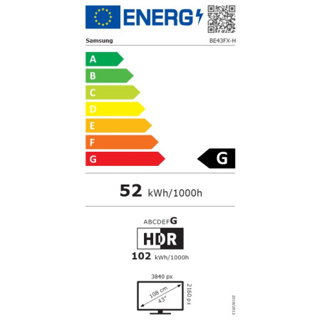 Samsung/BE43FX-H/42,5''/4K UHD/Čierna