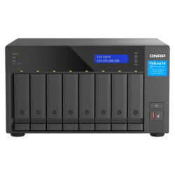QNAP TVS-h874-i5-32G (6core 4,4GHz, ZFS, 32GB RAM, 8x SATA, 2x M.2 NVMe, 2x PCIe, 2x 2,5GbE, HDMI)