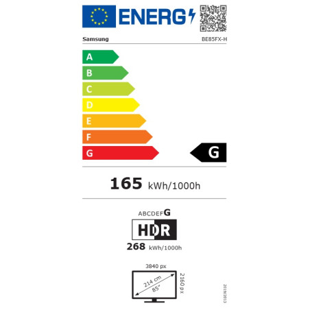 Samsung/BE85FX-H/84,5''/4K UHD/Čierna