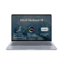 ASUS Zenbook 14/UX3480QA-OLED090W/SD-X1-26-100/14''/WUXGA/8GB/256GB/Adreno/W11H/Blue/2R