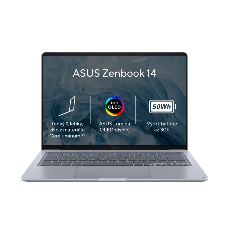 ASUS Zenbook 14/UX3480QA-OLED090W/SD-X1-26-100/14''/WUXGA/8GB/256GB/Adreno/W11H/Blue/2R