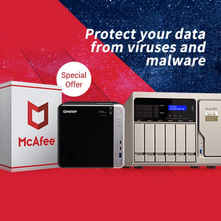 QNAP LS-MCAFEE-3Y - McAfee antivírus 3 roky license, Physical Package
