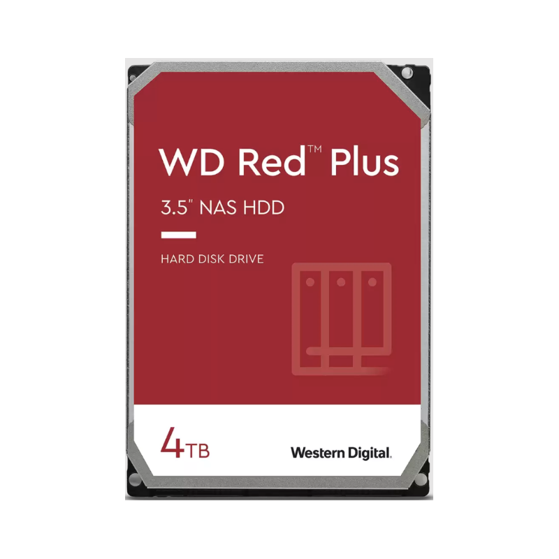 QNAP WD, HDD, Red Plus, SATA III, 3.5-inch, 4TB, WD40EFPX