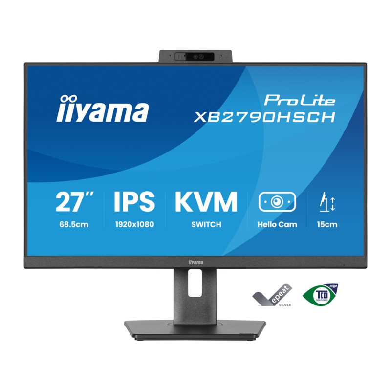 27'' iiyama XB2790HSCH-B1: IPS, FHD, USB-C, Cam, HAS