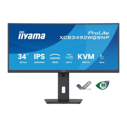 34'' iiyama XCB3492WQSNP-B1: IPS, QHD, USB-C Dock, HAS