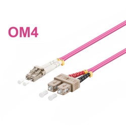 Optický patch cord Duplex LC-SC 50/125 0,5 OM4