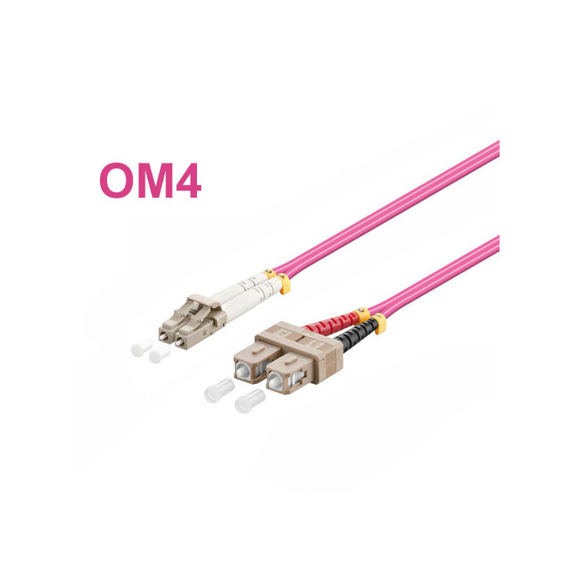 Optický patch cord Duplex LC-SC 50/125 0,5 OM4