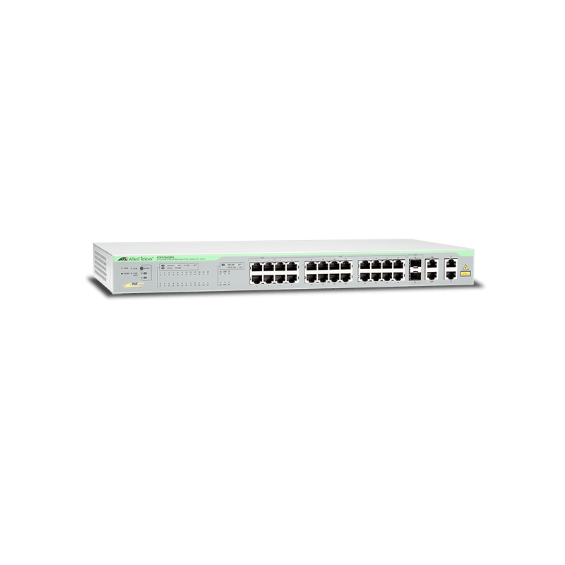 Allied Telesis 24xFE smart+2xGb+2SFP PoE switch AT-FS750/28PS