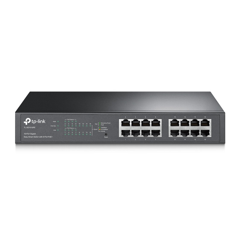 TP-Link TL-SG1016PE 16xGb, (8xPOE+) easy smart rack switch 150W