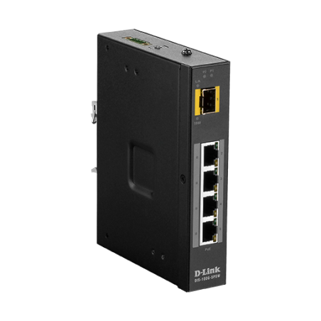 D-Link DIS-100G-5PSW Industrial Gigabit Unmanaged PoE Switch with SFP slot