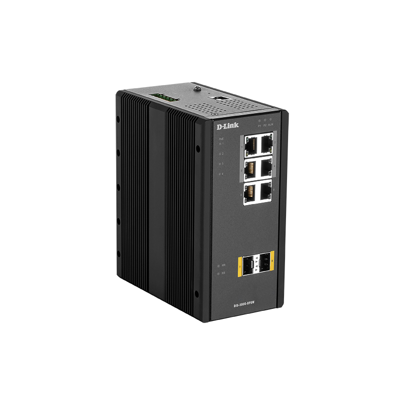 D-Link DIS-300G-8PSW Industrial Gigabit Managed PoE Switch with SFP slots