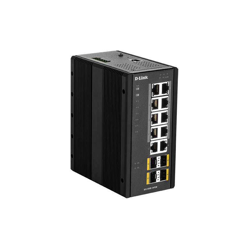 D-Link DIS-300G-14PSW Industrial Gigabit Manažérsky PoE Switch with SFP slots
