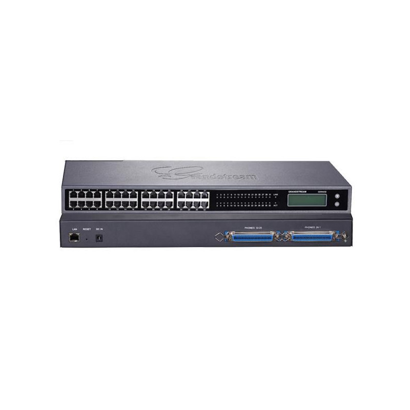 Grandstream GXW4232, VoIP, SIP, 32x FXS, 1x Gbit LAN, grafický displej, 2x RJ21, rack