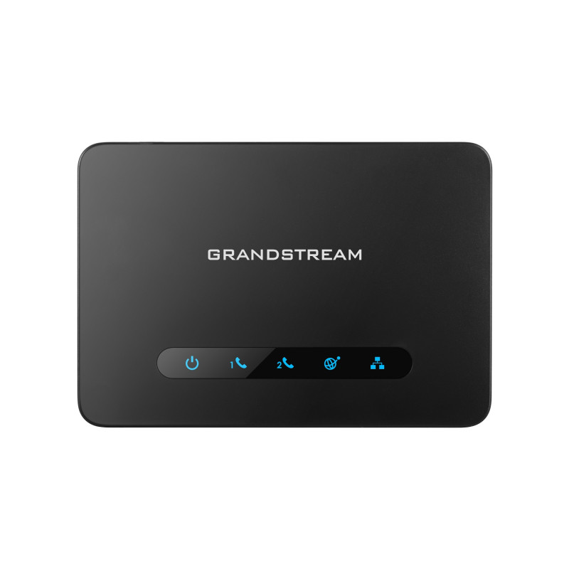 Grandstream HT812 (ATA), 2x FXS, 2 SIP účty, 1x Gbit LAN, NAT router, 3-cestná konf., auto-provis.