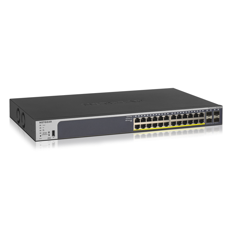 NETGEAR 24-Port Gigabit PoE+ (190W) SmartManaged Pro Switch with 4 SFP Ports