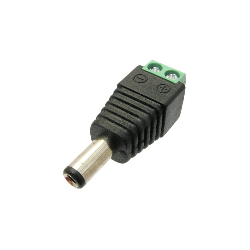 DCSV21 DC napájací konektor 2.1mm so svorkovnicou - male