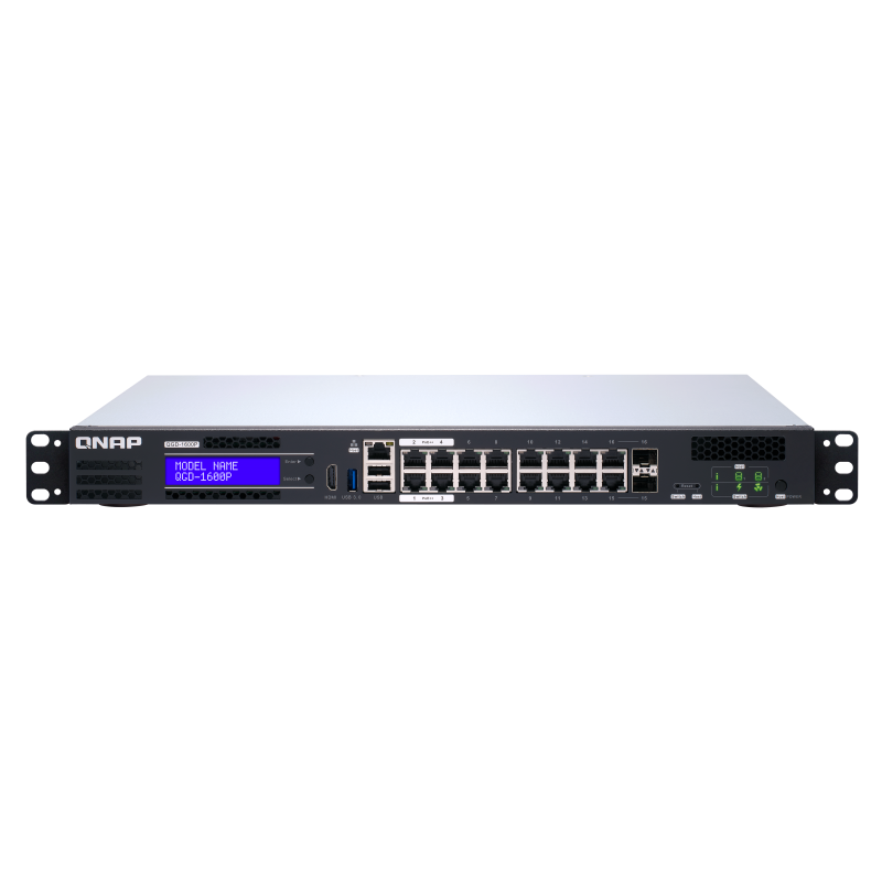 QNAP switch QGD-1600P-4G (4x 60W Gigabit PoE + 12x 30W Gigabit PoE (2x kombinovaný PoE/SFP))