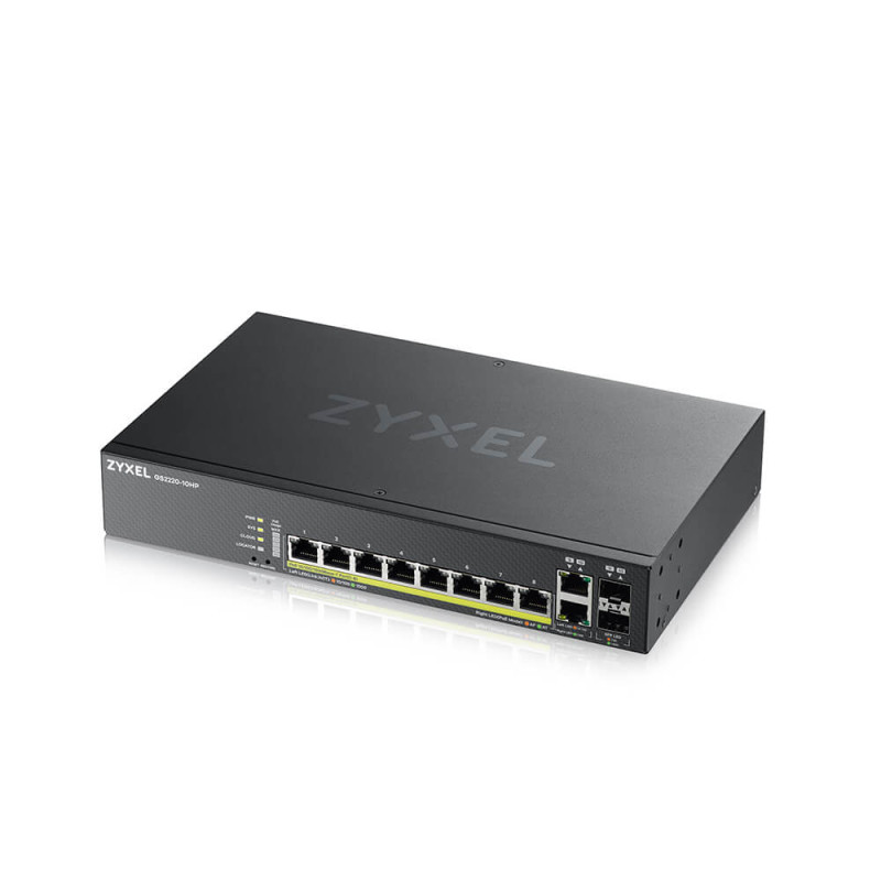 ZYXEL GS2220-10HP 8port GbE L2 Switch, 1 GbE Uplink, PoE