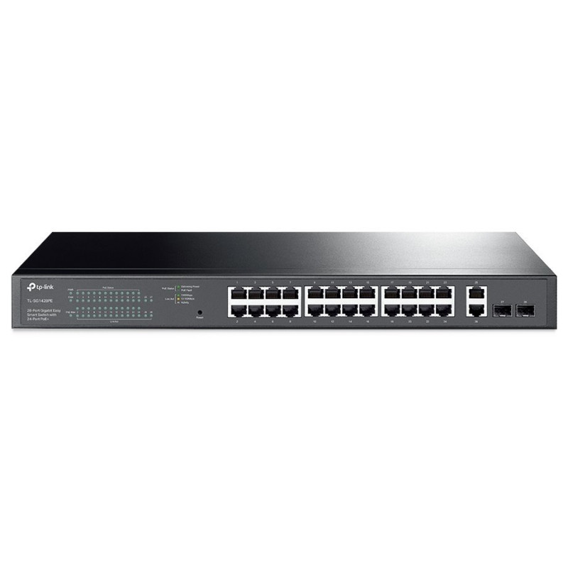TP-Link TL-SG1428PE 24xGb POE+ 250W, 2xGb nonPOE, 2xSFP rack switch