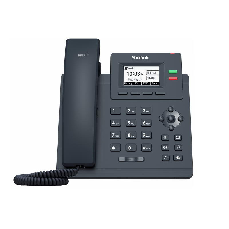 Yealink SIP-T31 SIP telefón, 2,3'' 132x64 podsv. LCD, 2 x SIP úč., 100M Eth