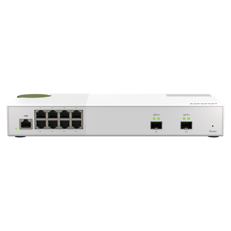 QNAP riadený switch QSW-M2108-2S (8x 2,5GbE RJ45 a 2x 10GbE SFP+)