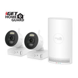 iGET HGNVK88002P - batériový bezdrôtový WiFi set FullHD 1080p, 8CH NVR + 2x FullHD kamera, aplikácia