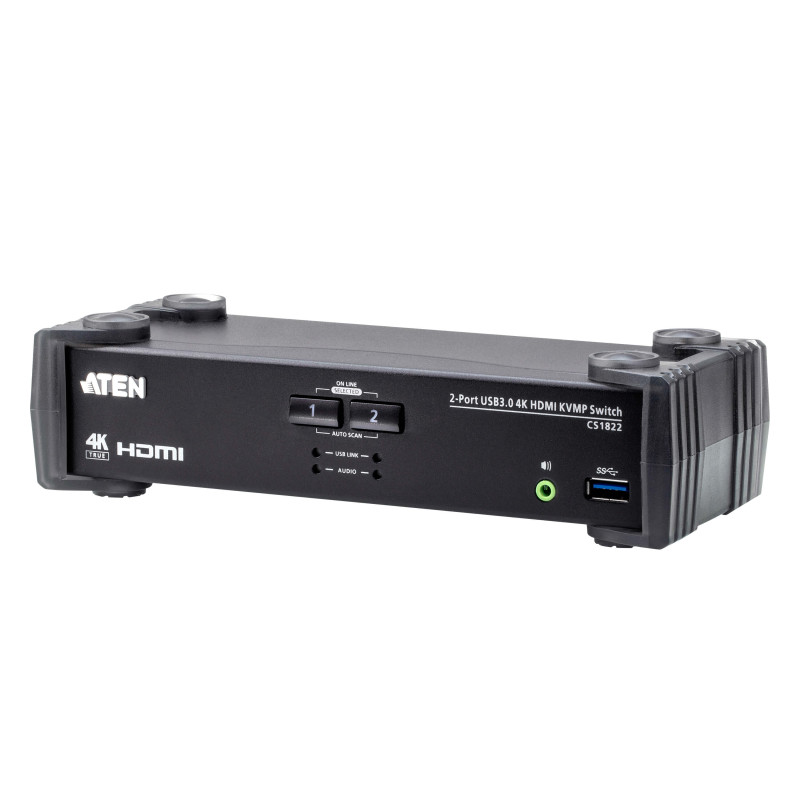 ATEN 2-port USB3.0 4K HDMI KVMP, audio Výrobca