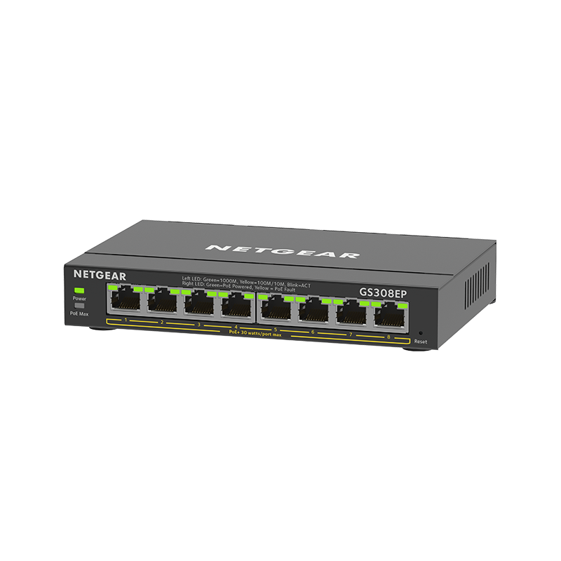 NETGEAR 8PT GE PLUS SWCH W/POE+