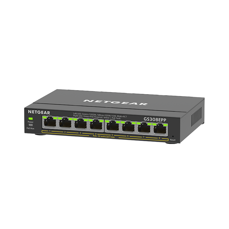 NETGEAR 8PT GE PLUS SWCH W/ HI-PWR POE+