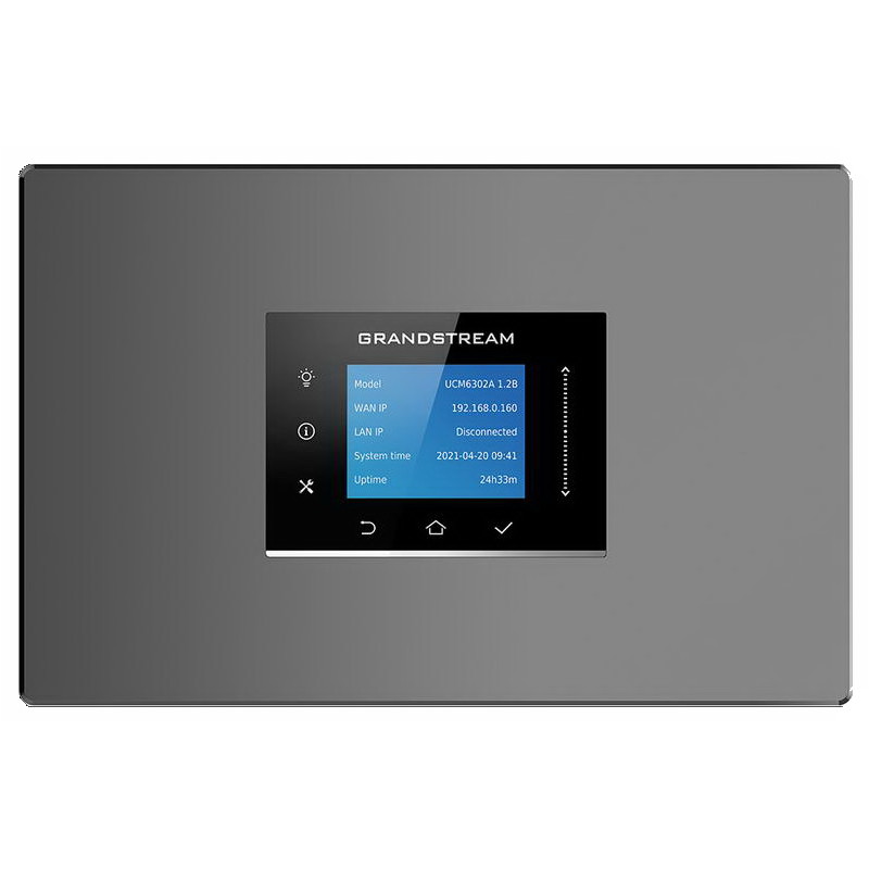 Grandstream UCM6302 Audio VoIP PBX, 500 užív., 75 súb. hov., audiokonf. 75úč., 2xFXO, 2xFXS port