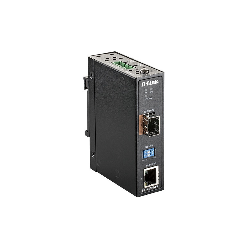 D-Link DIS-M100G-SW 10/100/1000 Mbps to SFP Industrial Media Converter