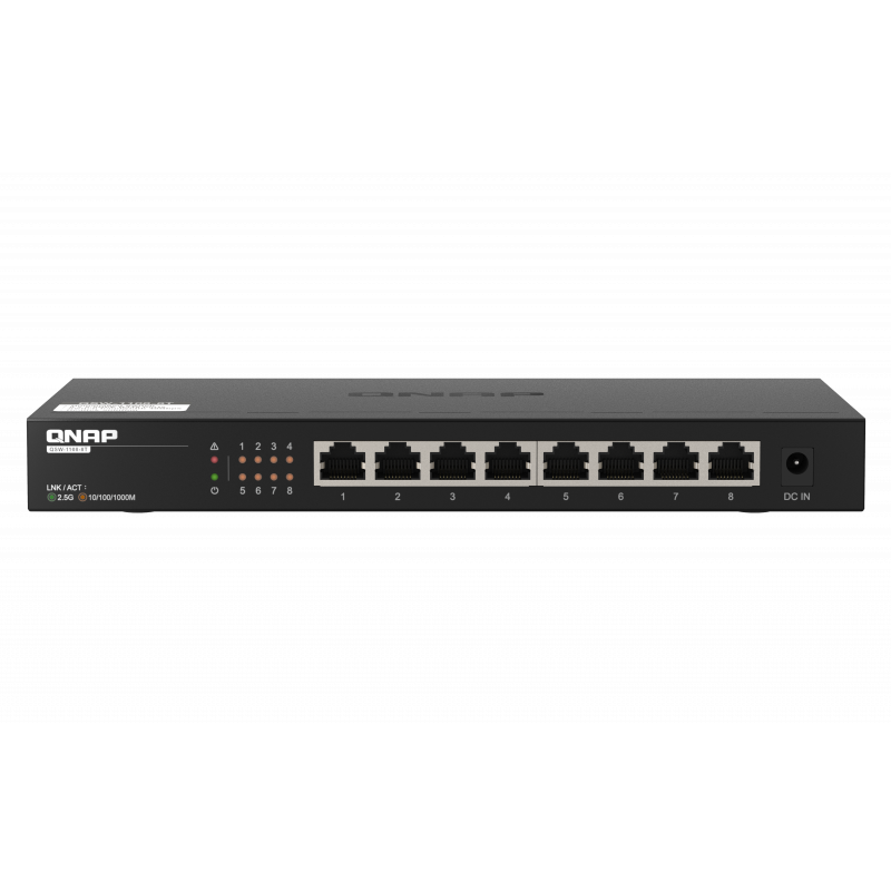 QNAP switch QSW-1108-8T (8x 2,5GbE port, pasívne chladenie, podpora 100M/1G/2,5G)